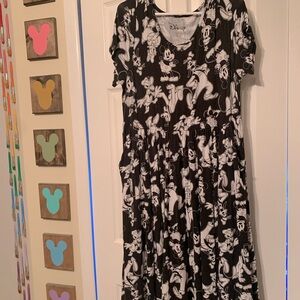 Torrid Black and White Disney Maxi Dress